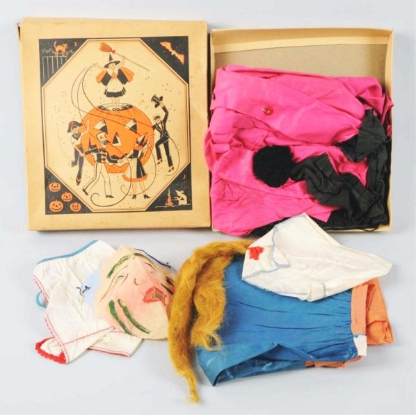 Masquerade Halloween Costume in Original Box.: Condition (Excellent). Size Box: 14" x 12 - 1/2".