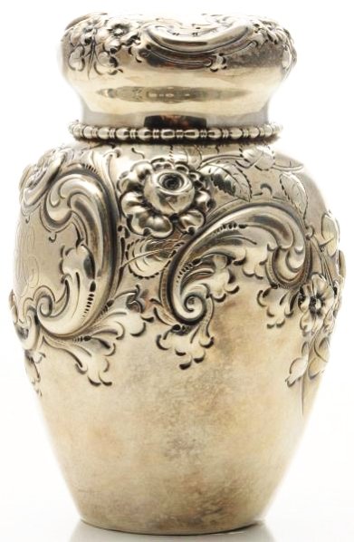 Sterling Silver Lidded Canister.: Sterling. 5.2 T oz. With the initial "H". Lack, Starr and Frost. Condition (Excellent). Size 4 - 1/2" T.4 - 1/2" T.(Excellent).