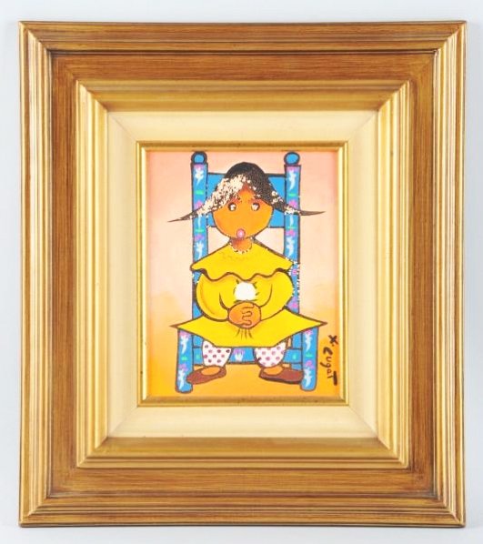 Lot of 2: Xavier Cugat Acrylics on Canvas Board.: Spanish, (1900-1990). Both are signed. Size 8" x 10".8" x 10".