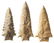 Lot of 3: STEMMED KIRK POINTS.