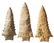 Lot of 3: STEMMED KIRK POINTS. - 2