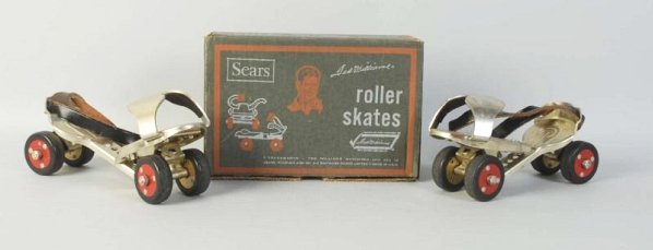 Pair of Ted Wiliams Roller Skates.: In original box. With a facsimile picture of Ted. Distributed by Sears. Circa 1960s. Skates look unused. Condition (Near Mint). Size Box: 9 - 3/4" x 6 - 1/2".
