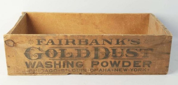 Gold Dust Wood Crate.: Super. Nice clean lettering on three sides. Fourth side has a paper label in decent respectable condition. Condition (Excellent). Size 31 - 1/2" L.