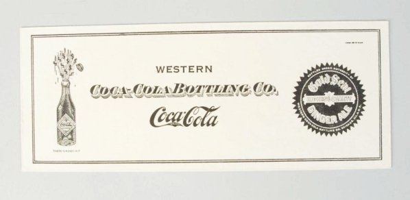 Coca-Cola Blotter with Exploding Bottle.: 1912 Coca-Cola blotter. Condition (Near Mint). Size 3 - 3/4" x 9 - 1/2".