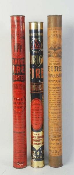 Lot of 3: Fire Extinguishers.: Including F.F.F., The Phoenix and Durango. Minimal wear. Condition (Very Good - Excellent). Size 22" L.