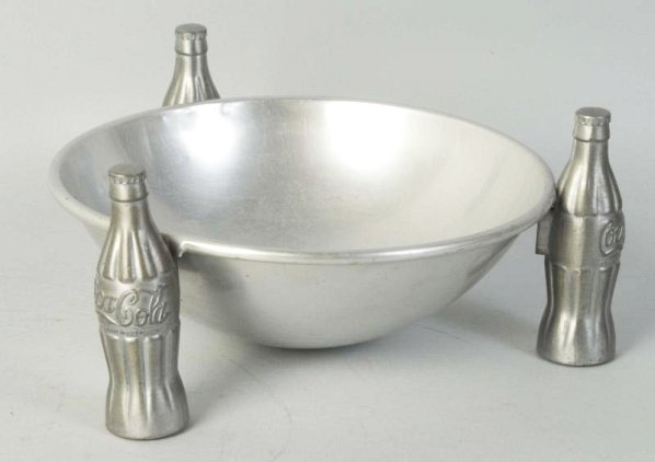 1930s Coca-Cola Pretzel Dish.: Cleaner than average with just a few small dents and light wear. Condition (Excellent). Size 9" W.