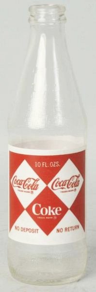 Bright ACL1960s Coca-Cola Bottle.: 10oz. Condition (Near Mint).