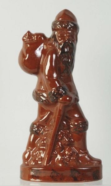 Ned Foltz Redware Pottery.: Santa Clause No damage or repair. Condition (Excellent). Size 10 - 3/4" T.