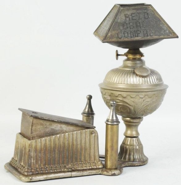 Golden Bee Cigar Cutter with Lamp.: Made for Reid Tobacco Co. Early 1900s. Condition (Excellent). Size 9 - 3/4" T.