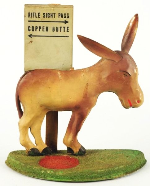 Early Donkey Display Piece.: Made of metal. Condition (Excellent). Size 10" T.
