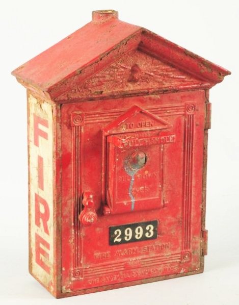 Early Cast Iron Fire Box.: Early 1900s. Condition (Very Good). Size 17 - 1/4" t.