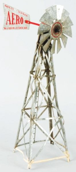 Aero Co. Advertising Windmill.: Made of metal. Circa 1930s All original. Condition (Near Mint). Size 16 - 3/4" T.