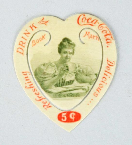 1900 Coca-Cola Celluloid Bookmark.: Strong color with a few small pinholes. Condition (Excellent). Size 2 - 1/4" T.