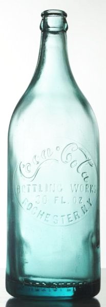 Rochester, New York Coca-Cola Script 32oz. Bottle: Beautiful and nearly perfect, as made. Condition (Near Mint). Size 11" T.
