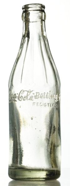 Waterbury, Conneticut Clear Coca-Cola Bottle.: A few tiny nicks and lightest wear only. Condition (Excellent). Size 7 - 3/4" T.
