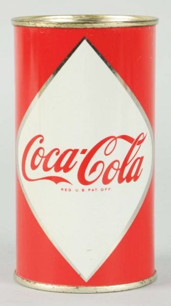 1955 Coca-Cola Export Diamnd Can.: From New Bedford, MASS. Strong example with just miniscule marks and no wear. Condition (Near Mint). Size 4 - 3/4" T.