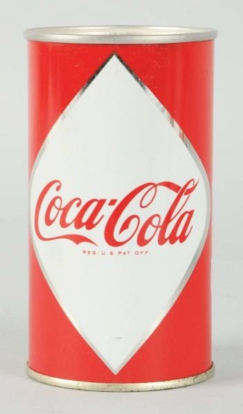 1955 Coca-Cola Export Diamond Can.: From New Bedford, Massachusetts good example with well done touch-up on a number of small paint flecks/chips. Condition (Excellent). Size 4 - 3/4" T.