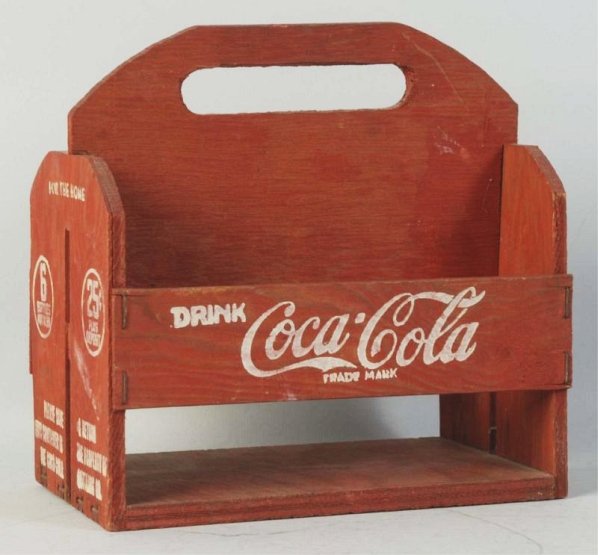1940s Coca-Cola Wooden Six Pack Carrier.: Not found often and bright stencils remain. Condition (Excellent). Size 8" T.