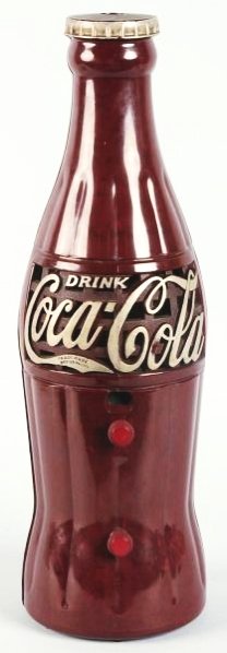 1930s Coca-Cola Bottle Radio.: Outstanding example which lights and operates all the body screws are there with maybe two being replacements. The radio has strong paint with far less than average rubbing and boasts a lustrous and d