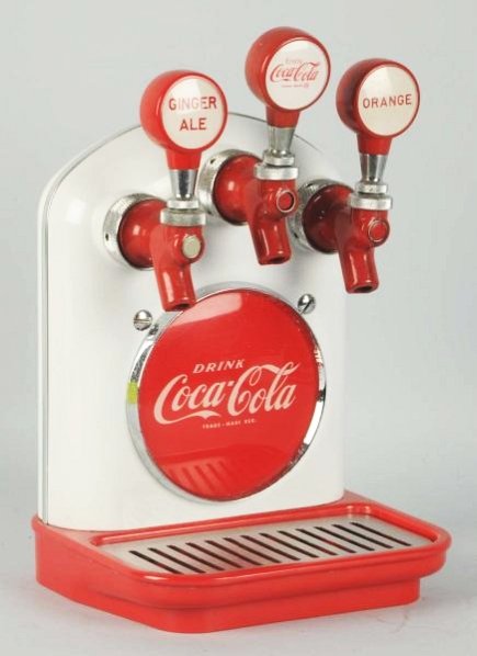 1950's Coca-Cola 3-Tap Tombstone Dispenser.: Clean, bright and beautiful. Condition (Near Mint). Size 13 - 1/2" T.