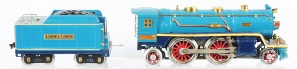Lionel Standard Gage No.390E Train Engine &Tender: Pre-war. Steam type engine. Has a No.390E engine and matching Lionel Lines tender. Copper trim has been completely restored. Has a replacement motor. Condition (Restored).