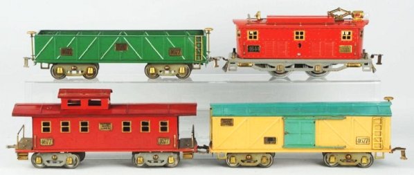 J.C. Penny Dept. Store Special Nation Wide Train.: Freight Train Set. Uncataloged. Does not have original individual boxes but does have a set box which is torn and has a paper label American Flyer put over another paper label. Includes No.4644 New Ha