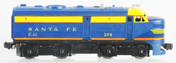 Lot of 3: Lionel Train Engines.: Cuppler support bars are in tact on both units. Some decal flaking on the W. 520 locomotive complete and all original even has original pantograph. Condition (Very Good).