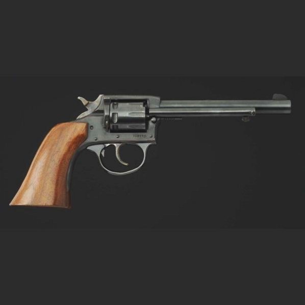 Iver Johnson Model M50 Sidewinder .22 Cal. **.: Serial No.E13370 barrel length 6". Clean bore and some bluing wearing thin. Eight-shot. Condition (Good).