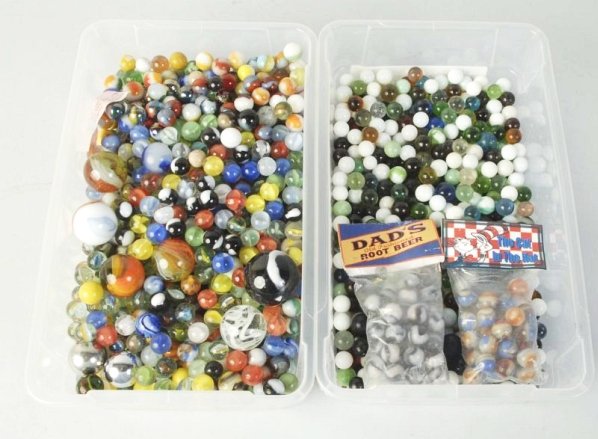 Large Lot of Machine Made Marbles.: Includes a couple marble bags. Condition (Excellent).