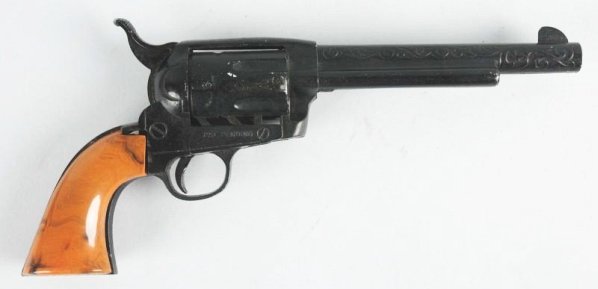 Marx Toy Thundergun.: Some chipping and wear. Metal and plastic. Grips have been reglued. Condition (Very Good). Size 13" L.