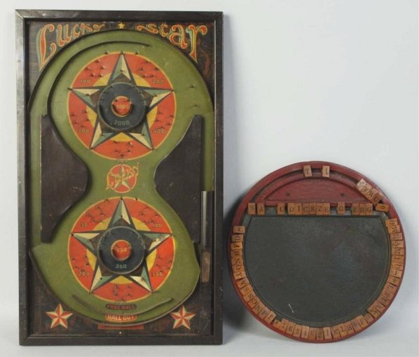 Lot of 2: Games.: Includes Lucky Star game and ABC game. Condition (Very Good). Size Largest: 23 - 1/4" x 14 - 1/4".