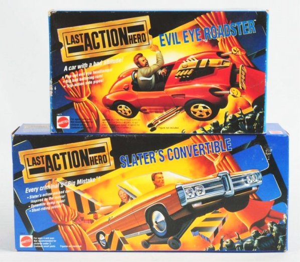 Lot of 16:Last Action Hero & Action Figures.: Includes Judge Dredd and vehicles. Six Judge Dredd figure sets in movie starring Sylvester Stallone and 10 Last Action Hero vehicles and figures from the movies starring Arnold Schwarzenegger. All sea