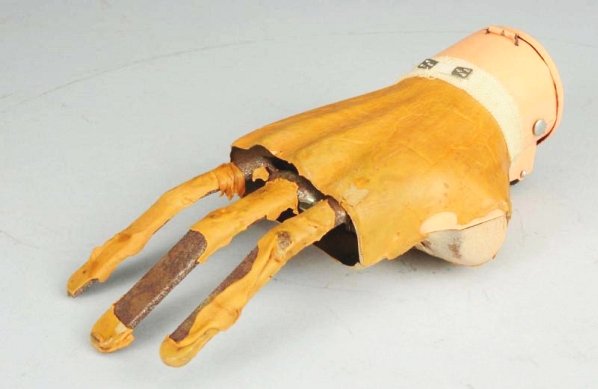 Tin Litho Batt. Op. Creeping Crawling Hand.: Also known as Frankenstein Hand. Made in Japan by NGS. Working. Includes original box. Rubber covering hand has deteriorated common for this toy. Two of the non mechanical fingers are missing. Very Sc