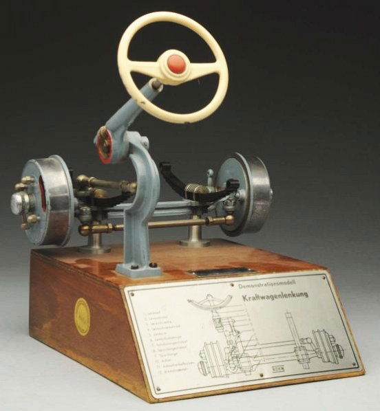 German Auto School Beam Front Axle Model.: Complete and working. Condition (Excellent). Size 12 - 1/2" L.