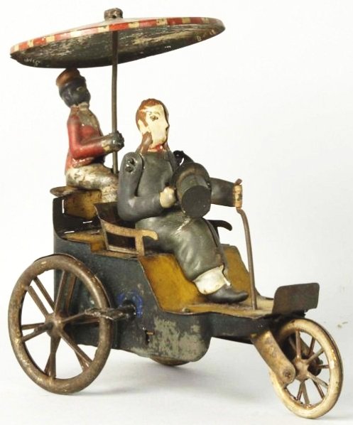 Tin Litho Lehmann Uncle-Uncle Wind-Up Toy.: German. Working. Original hat. Toy has been well-used and shows moderate to heavy litho loss throughout. Condition (Good - Very Good). Size 5 - 1/2" L.