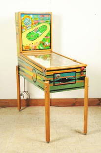 Gottlieb Jockey Club Pinball Machine (1954).: Medium to hard to find. A double award game you get double the results for double the cost. Both points and numerical scoring are used to determine free plays, light animation on the backglass as