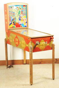 Gottlieb Humpty Dumpty Pinball Machine (1947).: The date that will live in infamy. With the help of Wayne Neyens, Harry Mabs invented the Flipper. What this did was change a game of CHANCE into a game of SKILL and forever changed the direction of