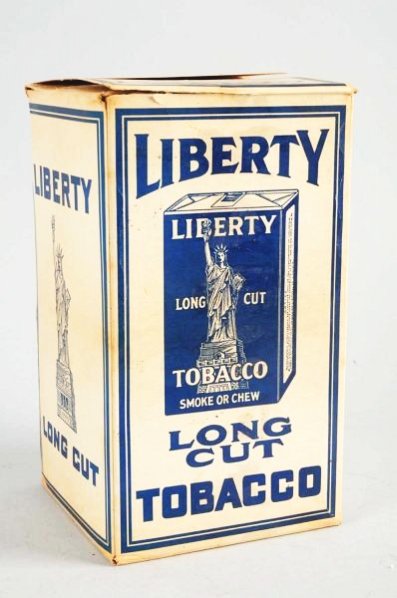 Large Lot of Packs of Liberty Long Cut Tobacco.: Has some scattered wear to the outside box and slight aging. Condition (Excellent - Near Mint). Size 10 - 1/2" T.