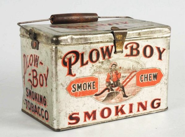 Plow Boy Lunch Box.: This is a nice piece with a good look. Minimal amounts of wear. Condition (Excellent). Size 7 - 1/2" L.