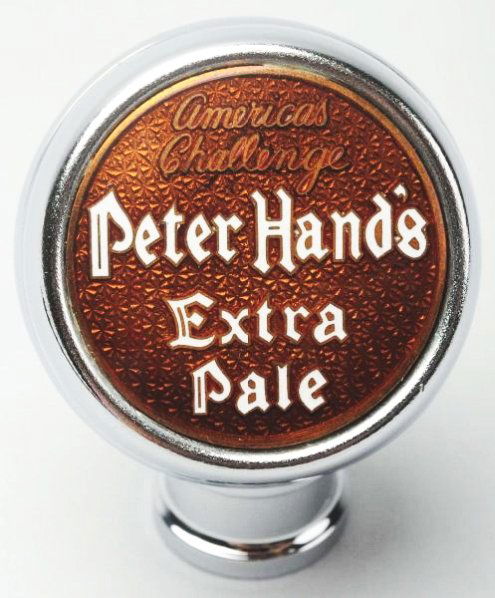 Peter Head Extra Pale Beer Tap Knob.: Very clean and bright face with clean chrome. Condition (Near Mint). Size 2 - 1/2" T.