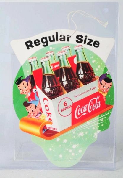 1956 Coca-Cola 2sided Fan Pull.: No wear noted. Condition (Near Mint). Size 11 - 3/4" T.