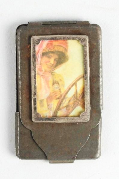 Rare 1911 Coca-Cola Embossed Tin Matchsafe.: The duster girl is a copy, but matchsafe is original and difficult to find! Only light wear and miniscule surface rust in a few spots. Condition (Excellent). Size 2 - 1/2" L.