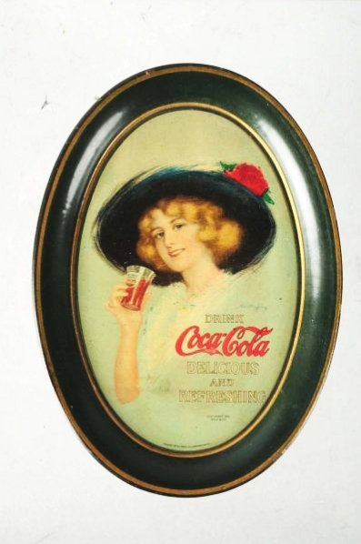 1913 Coca-Cola Tip Tray.: Just light wear with a few shallow dents and light soiling. Condition (Very Good Plus). Size 6 - 1/4" L