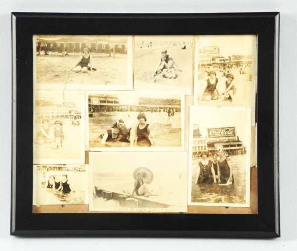 Coca-Cola & Early Bathers Photos.: Coke and more ads shown. Wear and closed tears. Condition (Very Good). Size Largest: 4 - 1/2" x 2 - 3/4".