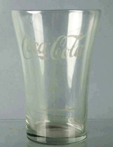 1904 Coca-Cola Flared Glass.: This version has a more delicate logo and is a variation. Clean and bright with no wear. Condition (Near Mint). Size 4" T.