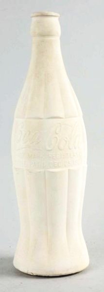 Unusual 1930s-40s Coca-Cola Chalk Wear Bottle.: All white solid version. Very unusual to find. Does have the 1923 date on the bottle with just light soiling. Condition (Excellent - Near Mint). Size 20" T.