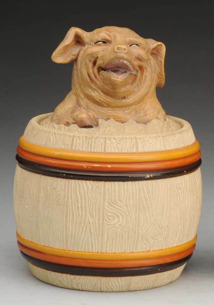 Smoking Pig Tobacco Humidor.: Made by Johann Maresch, marked "JM". Condition (Excellent). Size 7" T.