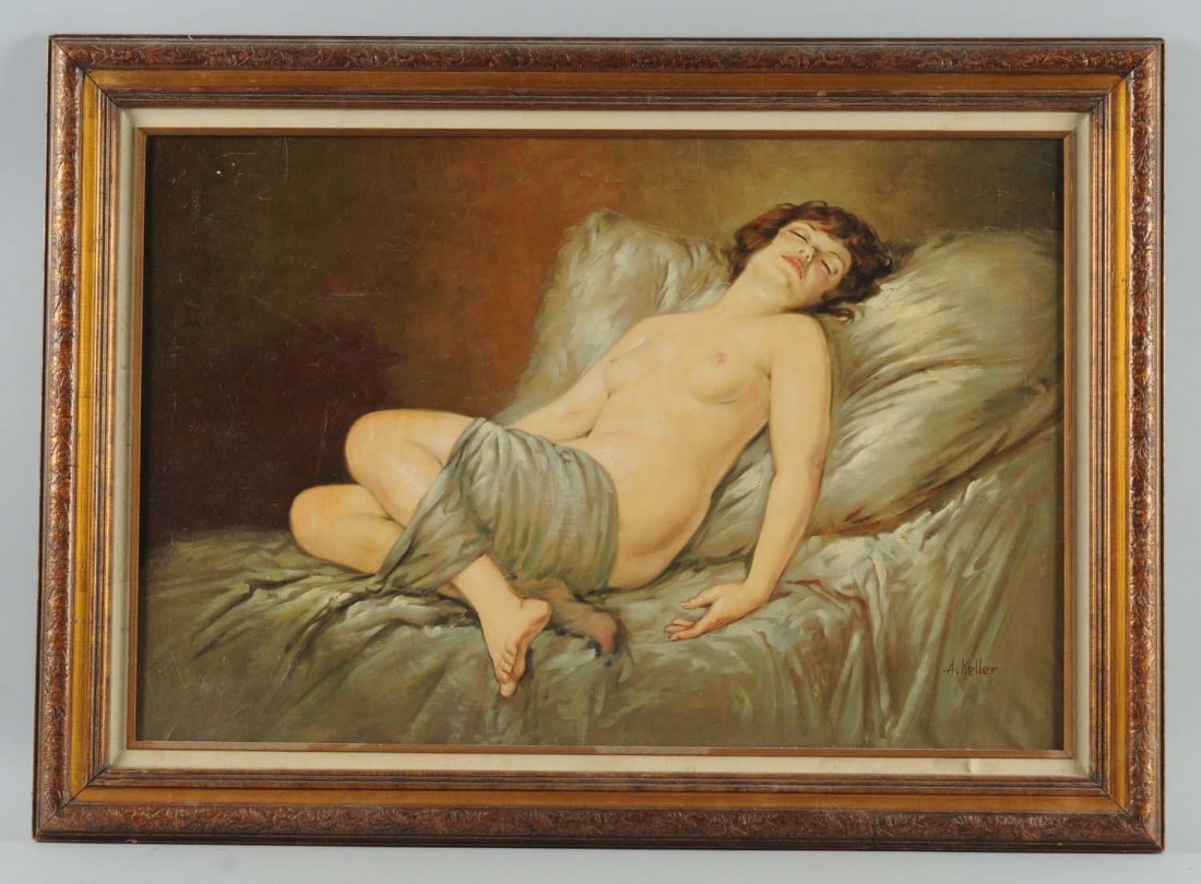Attributed to Adolphe Keller 1880-1968.: Oil on canvas. Signed A. Keller lower right. Size 24" x 36".