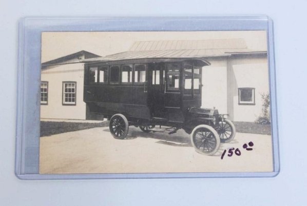 Real Photo Postcard of a Very Early Bus.: This postcard is in great shape. Condition (Excellent).