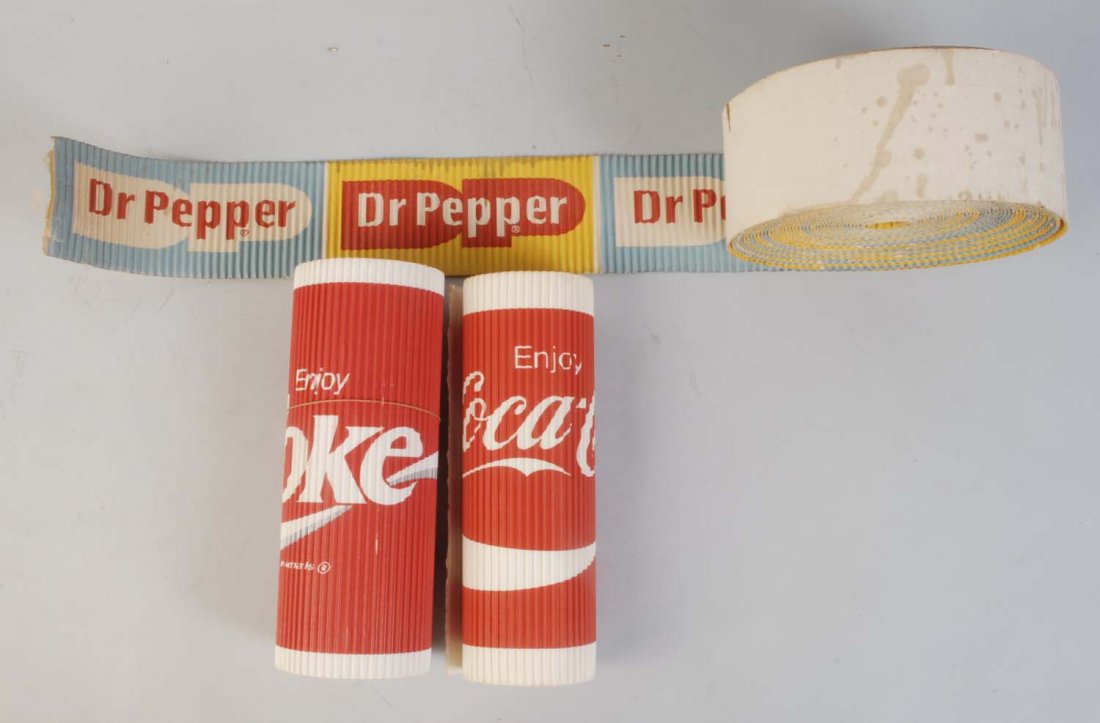 Lot of 3: Coca-Cola Banners.: Includes one for Dr. Pepper and all are corrugated cardboard banners. For store use and display. Condition (Excellent).
